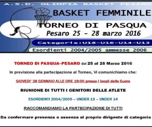Torneo di Pasqua a Pesaro